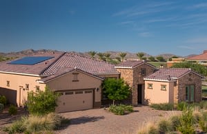 Tile home with solar installed